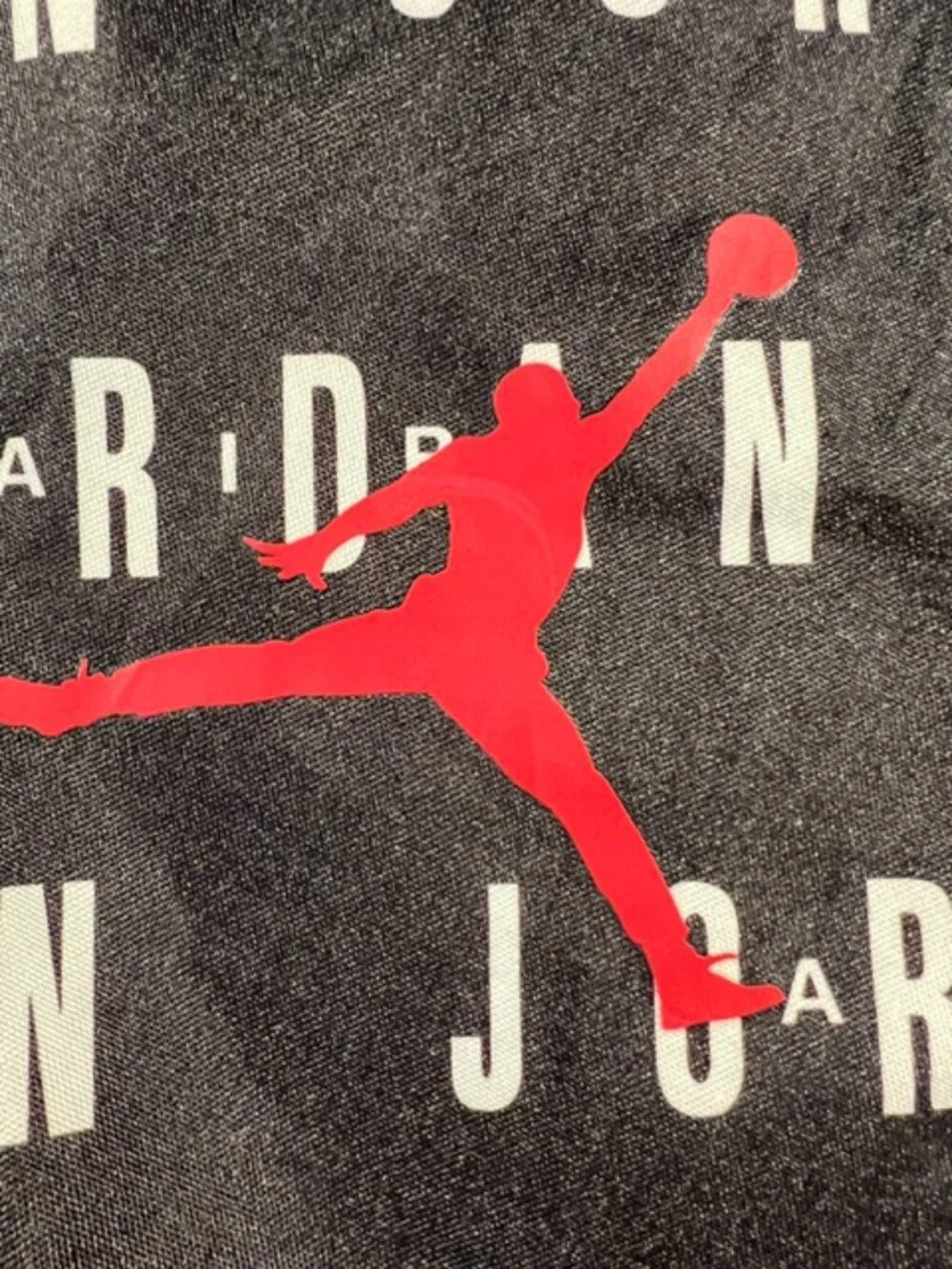Nike Air Jordan Core Printed Drawstring Gym Sack Backpack Bag Black Red Jumpman